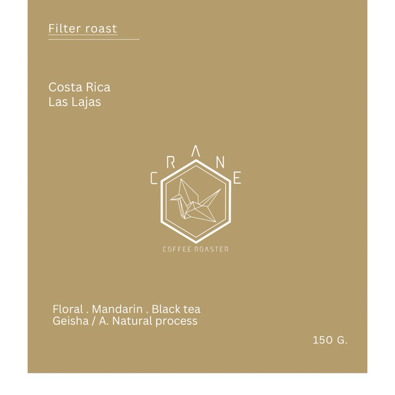 เมล็ดกาแฟคั่วอ่อน Costa rica Las lajas Geisha 150 กรัม