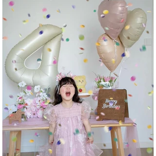 [พร้อมส่ง] ลูกโป่งฟอยล์ ลูกโป่งฟอยล์ตัวเลข ลูกโป่งฟอยล์สีครีมเบจ สีใหม่ ขนาด 32 และ 40 นิ้ว