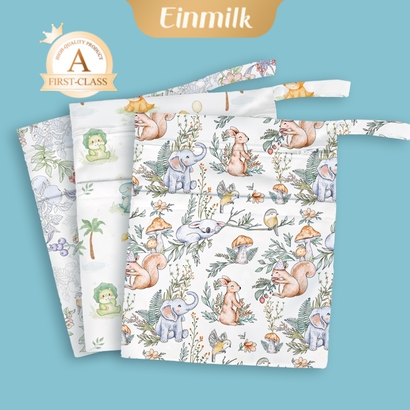🎁ชุดของขวัญ Einmilk กระเป๋าผ้าอ้อมแบบพกพา สามารถบรรจุขวดนมได้  กลางแจ้งของเล่จัดเก็บกระเป๋า แพมเพิส ของใช้เด็กแรกเกิด