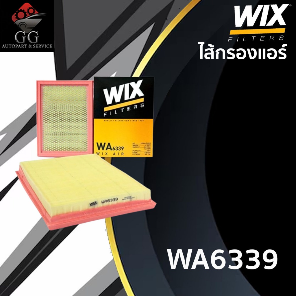 WIX กรองอากาศ honda city type z ปี 96-02 , civic d16y ,nissan ga15/16 b14 march sylphy almera pulsar