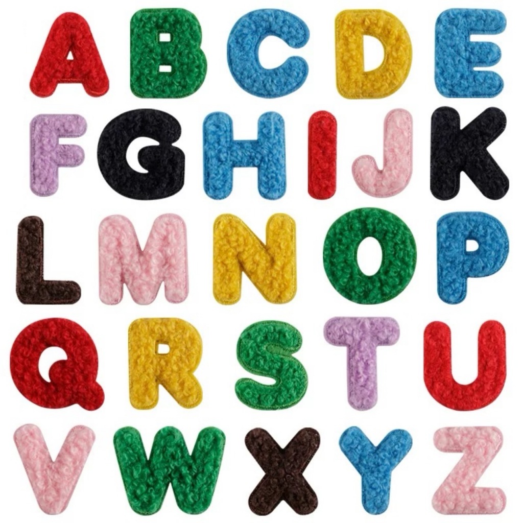 DIY ตัวรีดติด A-Z รีดกับวัสดุที่เป็นผ้าได้หลากชนิด ติดบนอุปกรณ์นักเรียน ติดกระเป๋า ติดรองเท้าผ้า งาน