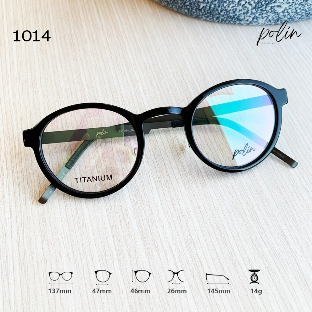 Polin กรอบแว่นสายตา รุ่น 1014 เนื้อไทเทเนียม เบาทน ไร้สกรู ทรงสวยหรู - รูปที่ 2
