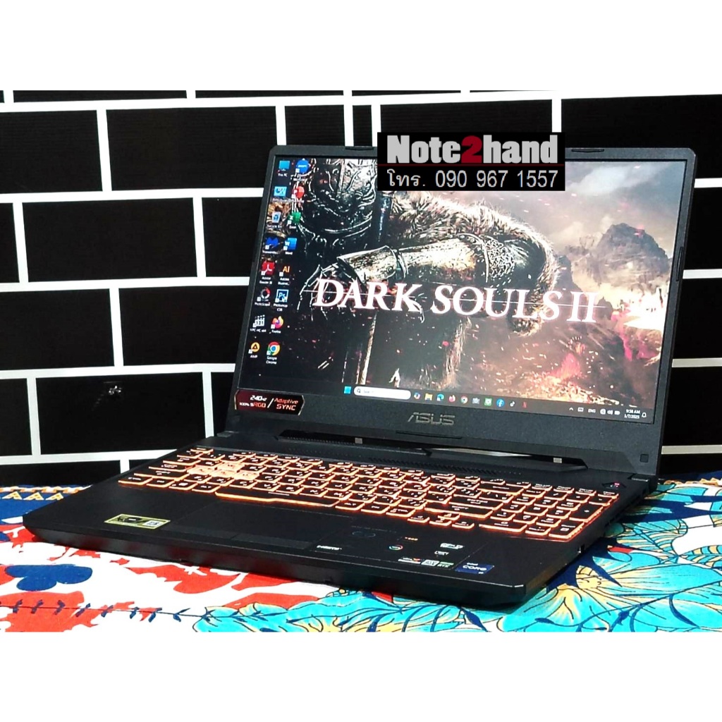 โน๊ตบุ๊คมือสอง ASUS Core i9-11900H จอ15.6”IPS 240Hz แรม32+NVMe1TB+การ์ดจอRTX6GB+วินโดว์แท้