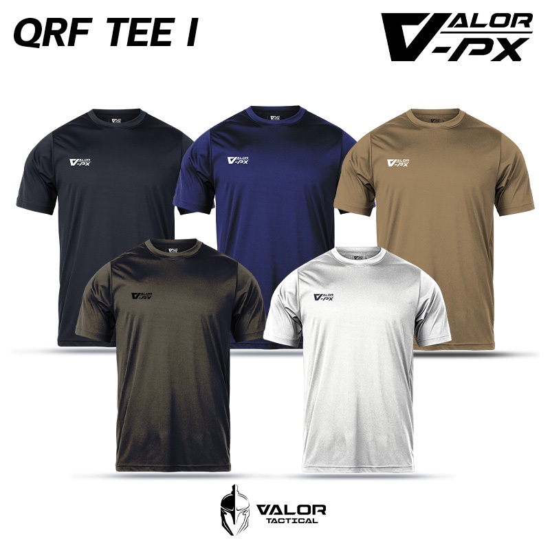 VALOR PX - QRF TEE I T-Shirt เสื้อกีฬา เสื้้อยืด คอกลม ออกกำลังกาย ผ้าโพลีเอสเตอร์ ระบายอากาศ VALOR 