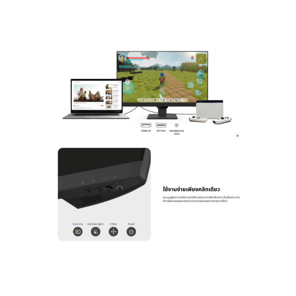 MONITOR (จอมอนิเตอร์) BENQ GW2790 - 27 INCH IPS FHD 100Hz