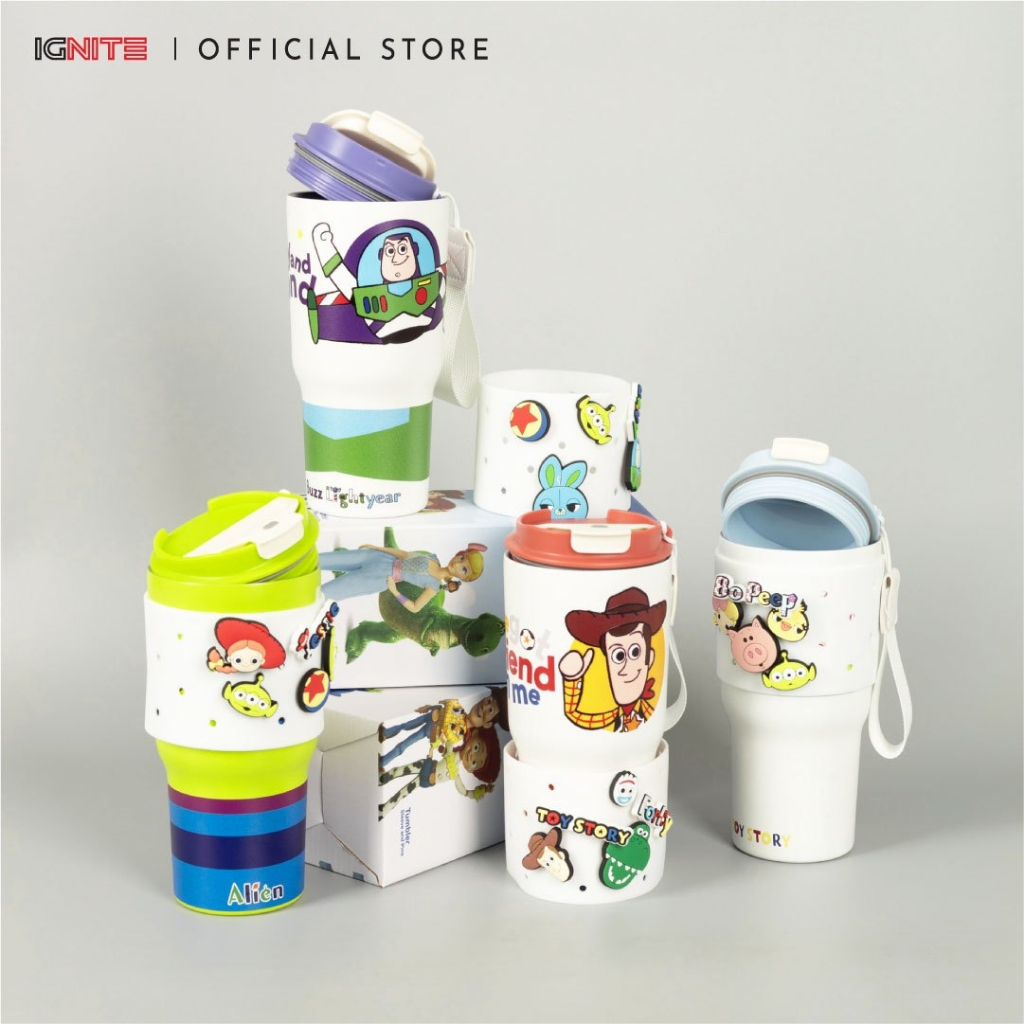 [พร้อมส่ง] IGNITE แก้วเก็บอุณหภูมิ ร้อน เย็น Toy Story Sleeve & Pins ลิขสิทธิ์แท้ 100%