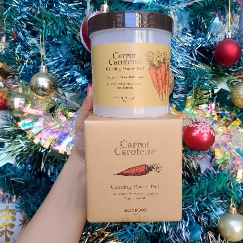 แท้จากเกาหลี Skinfood Carrot Carotene Calming Water Pad 250 g. (60 Pads) โทนเนอร์ช่วยเติมน้ำให้ผิว