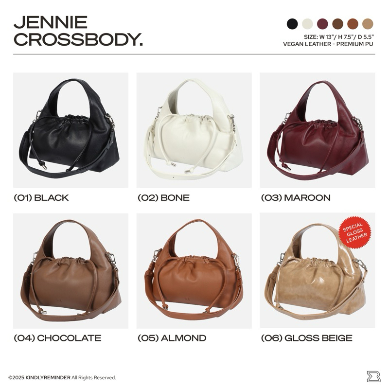Jennie Bag Crossbody (13”) แบรนด์ Kindly Reminder