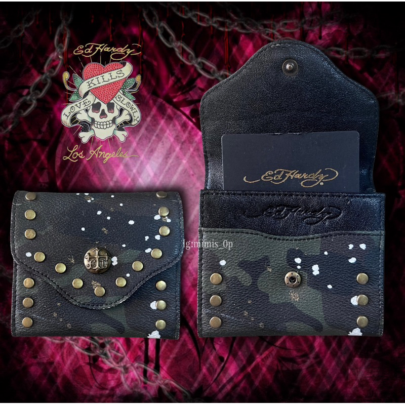 กระเป๋าใส่บัตร ใส่เหรียญ Ed hardy
