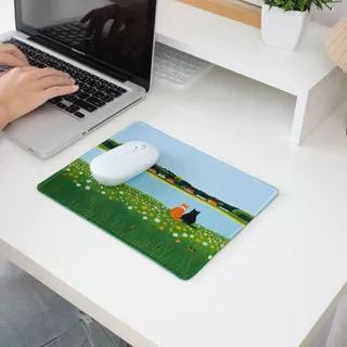 LAONGMOON แผ่นรองเมาส์ พิมพ์ลาย Vacation Collection Mouse Pad วิวธรรมชาติ กันลื่น โต๊ะทำงานน่ารัก