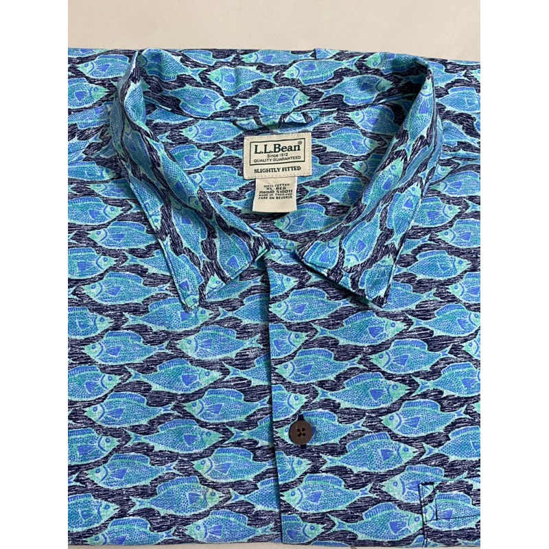 L.L.Bean เสื้อฮาวายลายปลา