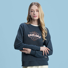 GIORDANO เสื้อสเวตเชิ้ต ผู้หญิง Women's Boyfriend Sweatshirt 05394612