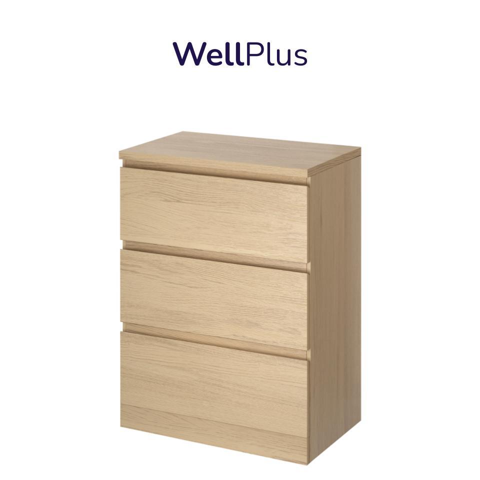Wellplus ตู้ลิ้นชักเก็บของ 3 ชั้น ที่เก็บของอเนกประสงค์ ประหยัดพื้นที่ใช้สอย ประกอบให้ฟรีทุกจังหวัดหลัก