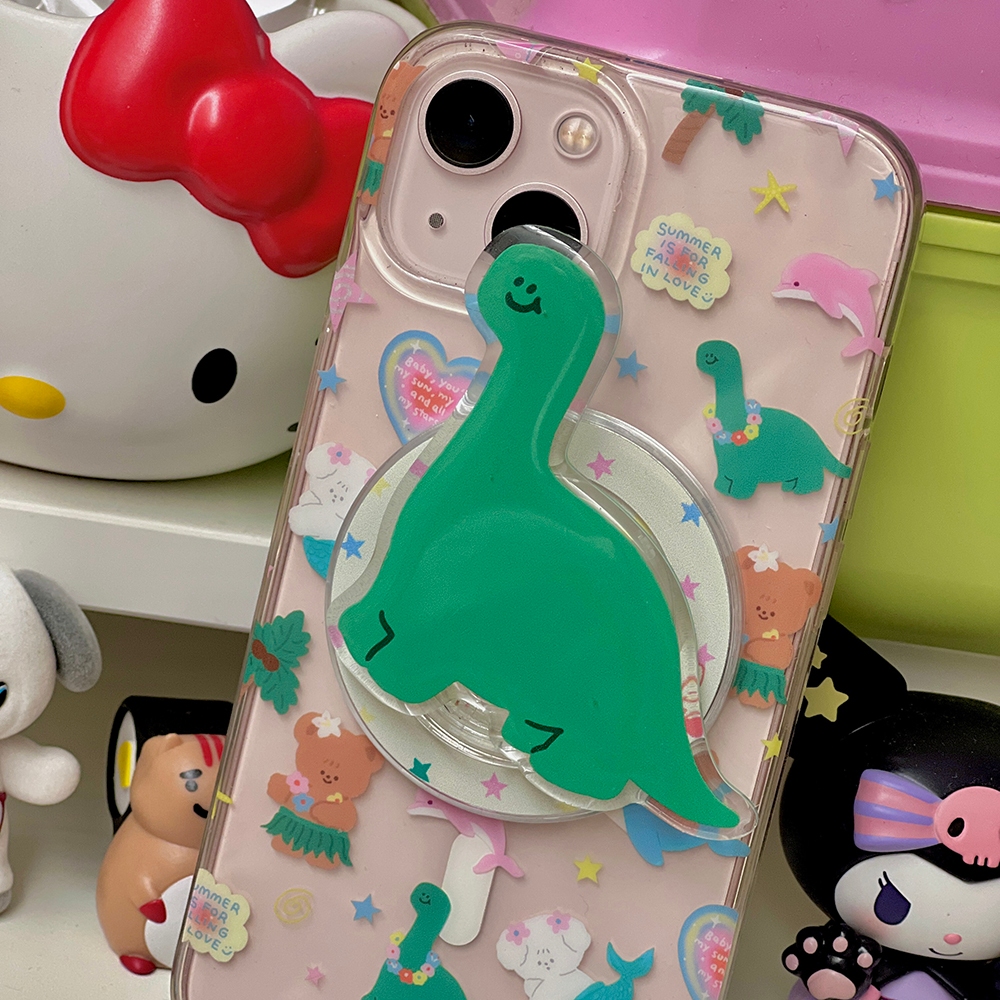 Magnet griptok : Dino กริ๊ปตอกแม่เหล็กสำหรับเคสแม่เหล็ก ลายไดโนเขียว *ไม่รวมเคส* | Stickwithme4ev