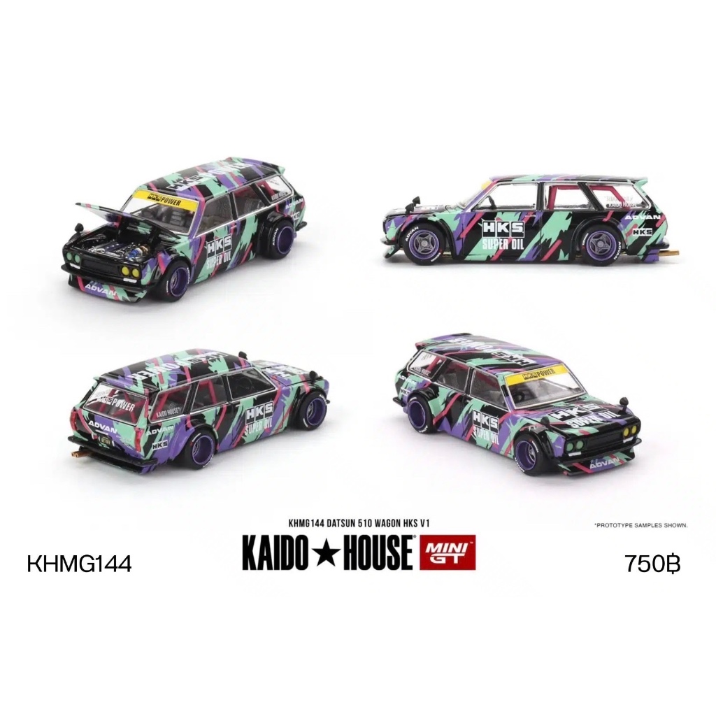 KHMG144-MINI GT x Kaido House 1:64 Datsun KAIDO 510 Wagon HKS V1