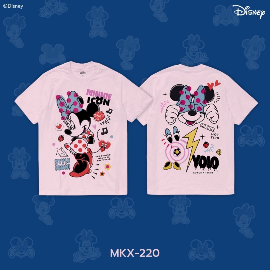 Power 7 Shop เสื้อยืดการ์ตูน "Minnie Mouse" ลิขสิทธ์แท้ DISNEY (MKX-220)