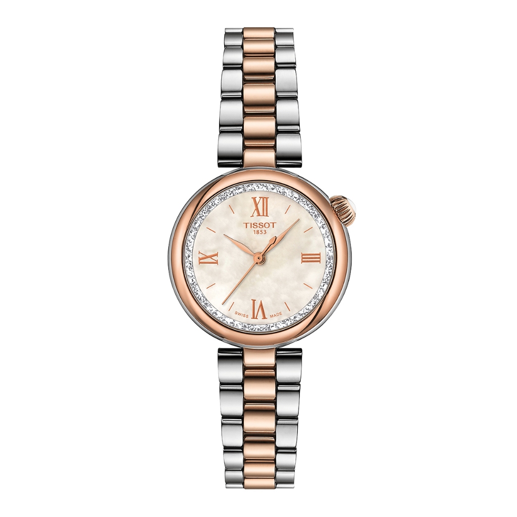 Tissot Desir ทิสโซต์ ดิไสร มุกสีขาว สีเทา ทองคำสีชมพู T1520102211800 นาฬิกาผู้หญิง