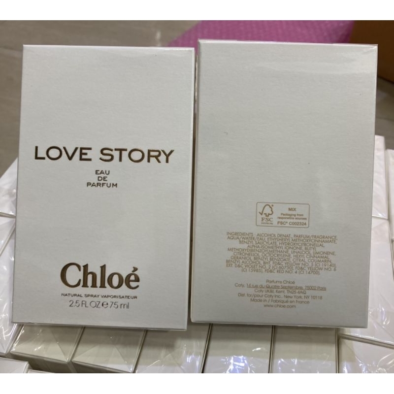 น้ำหอม Chloe Love Story EDP (Made in France) 75 ml. สินค้าแท้ 100%