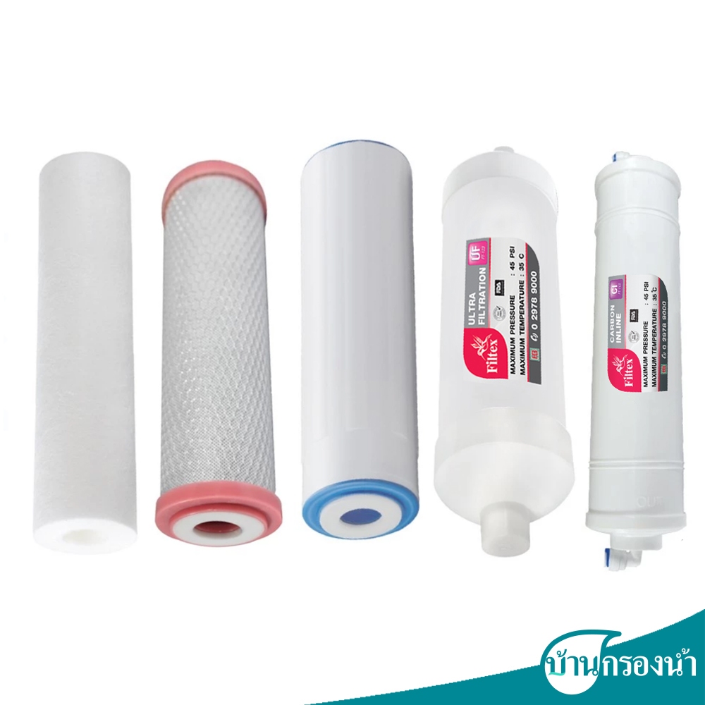 Filtex ชุดไส้กรองน้ำดื่ม ใช้ได้กับเครื่องรุ่น FT 220