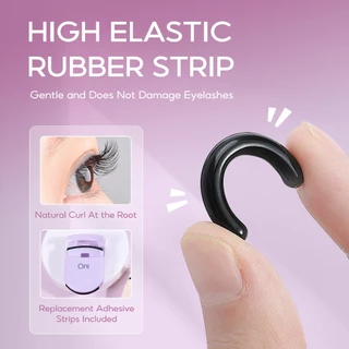 Oni Eyelash Curler Portable Lash Curler with 1 Silicone Refill Pads Mini Eye Lashes Curlers ที่ดัดขนตา คลิปขนตา