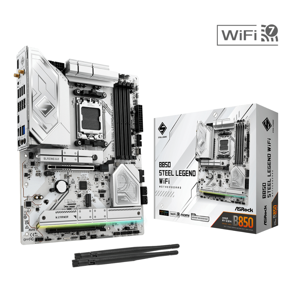 MAINBOARD (เมนบอร์ด) ASROCK B850 STEEL LEGEND WIFI (AMD SOCKET AM5 DDR5 ATX)