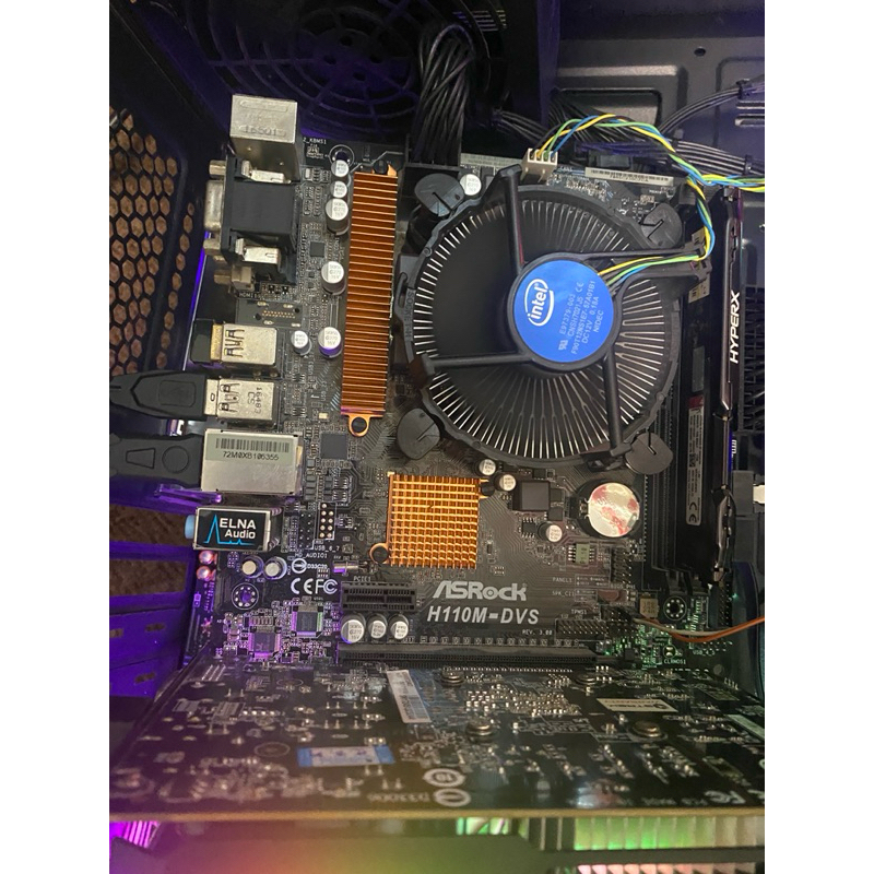 เมนบอร์ด H110M-DVS พร้อมcpu core i3 7100