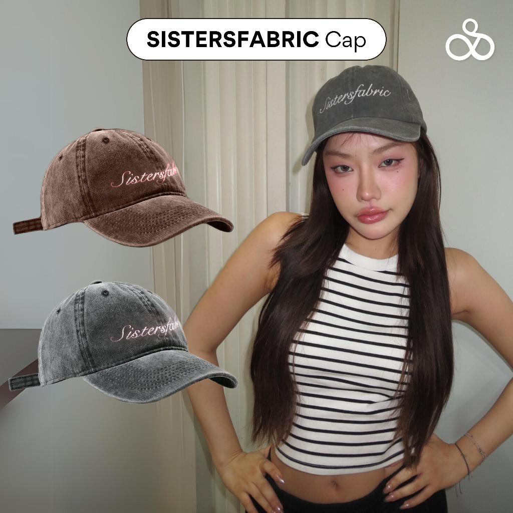 Sistersfabric - Sistersfabric Cap หมวกแก๊ป ปักฟ้อนท์เขียน สีฟอก