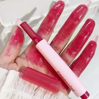 M467 Cappuvini ลิปกลอสหัวใจ เนื้อเจลลี่ ฉ่ำวาว สีสวย กันน้ํา ให้ความชุ่มชื้น 6 สี