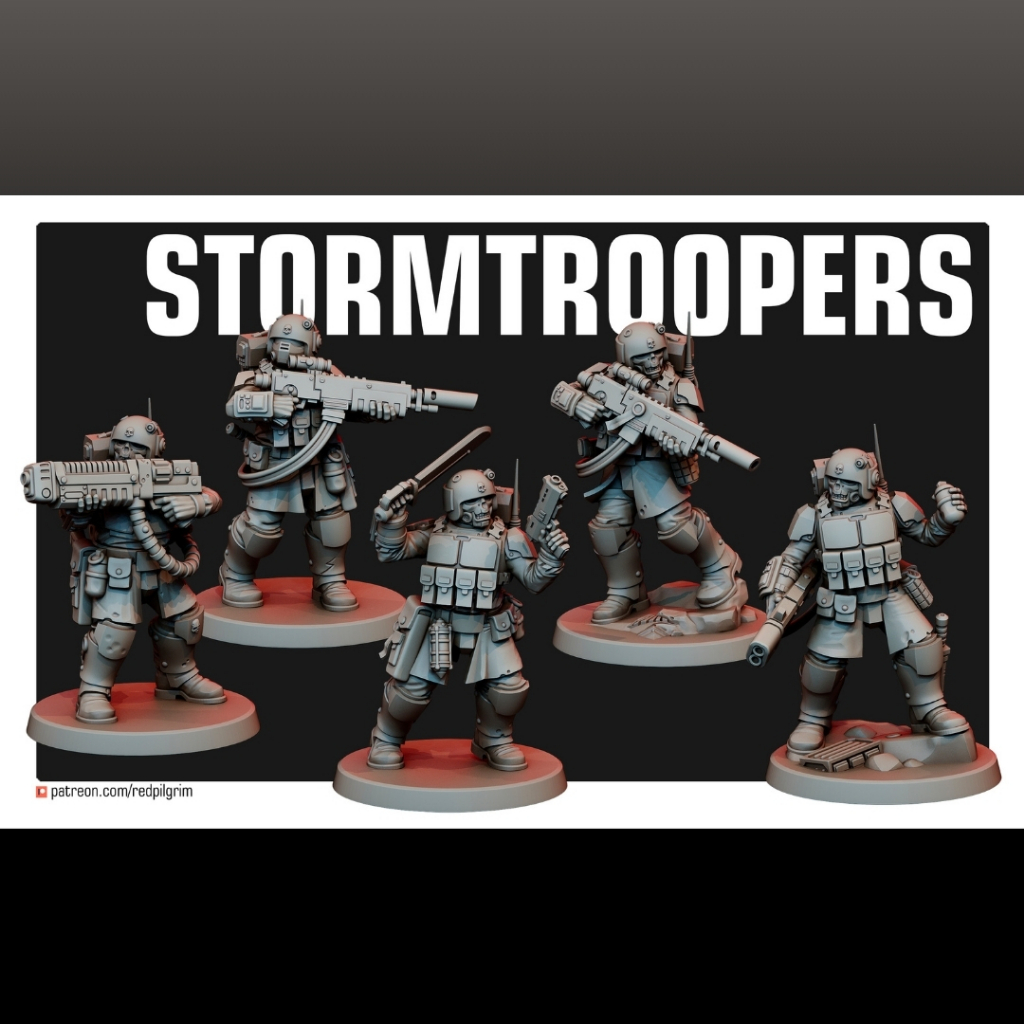 Stormtroopers - Humanoid Human / 28mm scale 3D printed miniature RPG