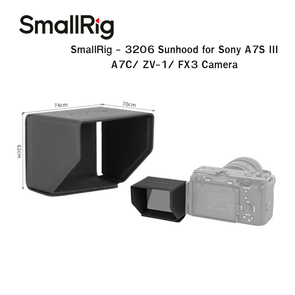 SmallRig - 3206 Sunhood for Sony Alpha 7S III / Alpha 7C/ ZV-1 / FX3 Camera