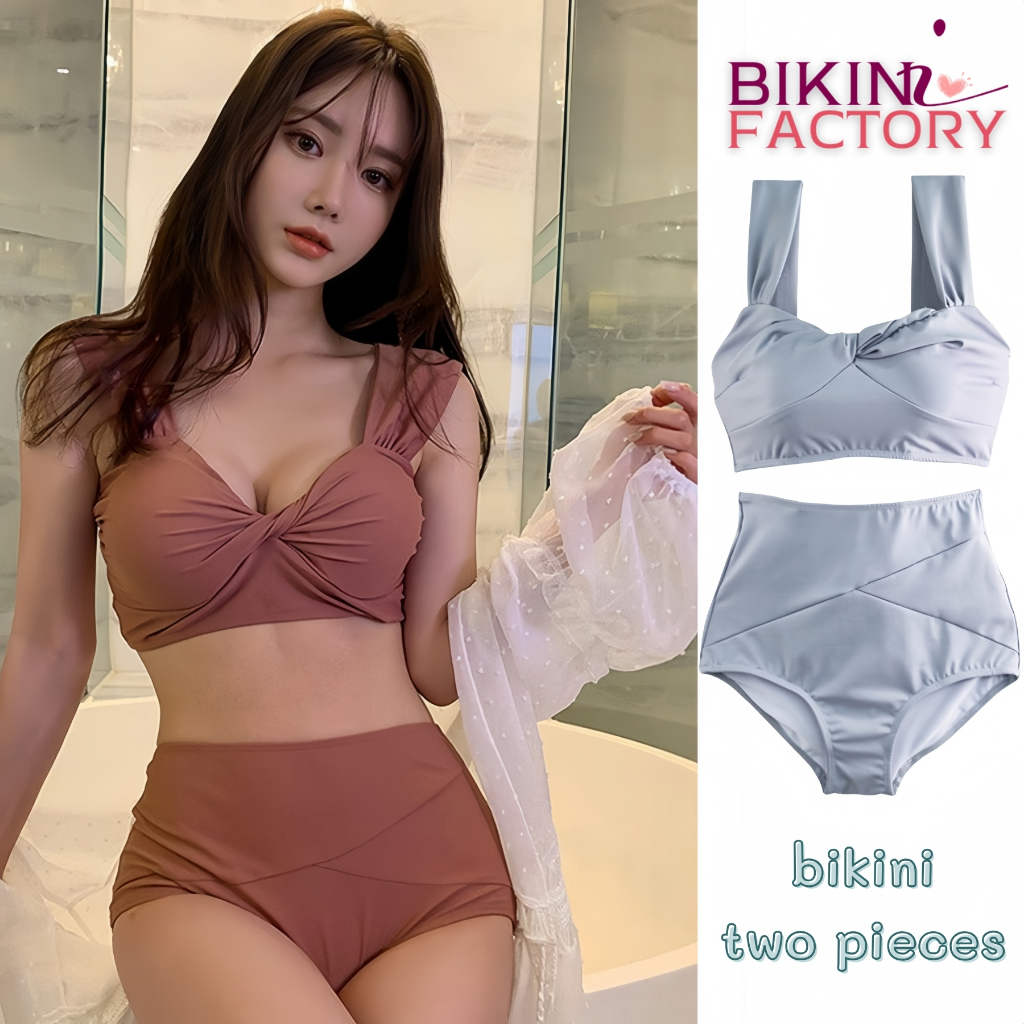 BIKINI FACTORY ชุดเดินชายหาด ชุดบิกินี่เซ็กซี่ ชุดว่าน้ำ2ชิ้น 🍀 มีสีหลายสี เนื้อผ้าดี มีฟองน้ำ