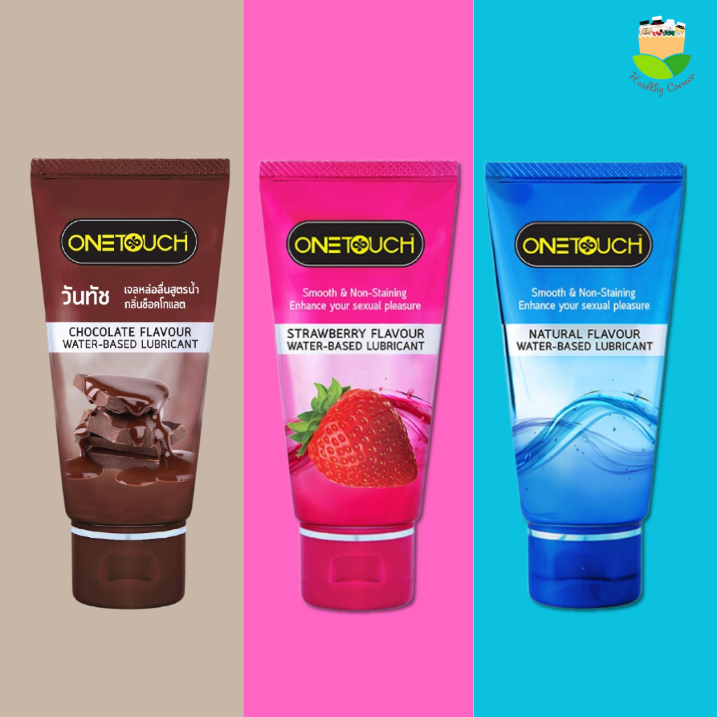 Onetouch Water-Based Lubricant เจลหล่อลื่น วันทัช กลิ่นช็อกโกแลต กลิ่นสตรอเบอรี่ กลิ่นธรรมชาติ 75 มล