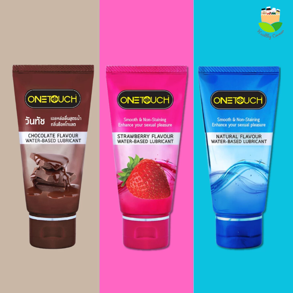Onetouch Water-Based Lubricant เจลหล่อลื่น วันทัช กลิ่นช็อกโกแลต กลิ่นสตรอเบอรี่ กลิ่นธรรมชาติ 75 มล