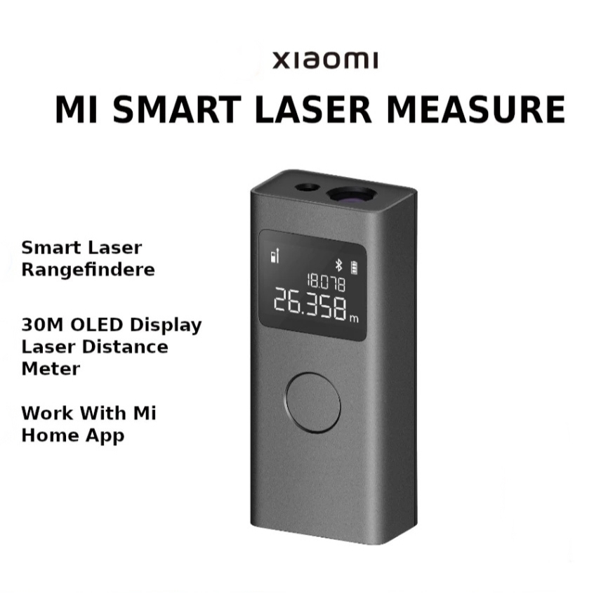 Xiaomi Mi Smart Laser Measure เครื่องวัดระยะด้วยเลเซอร์อัจฉริยะ ความแม่นยำสูง 3 มม. | การวัดที่สมจริงอย่างชาญฉลาด
