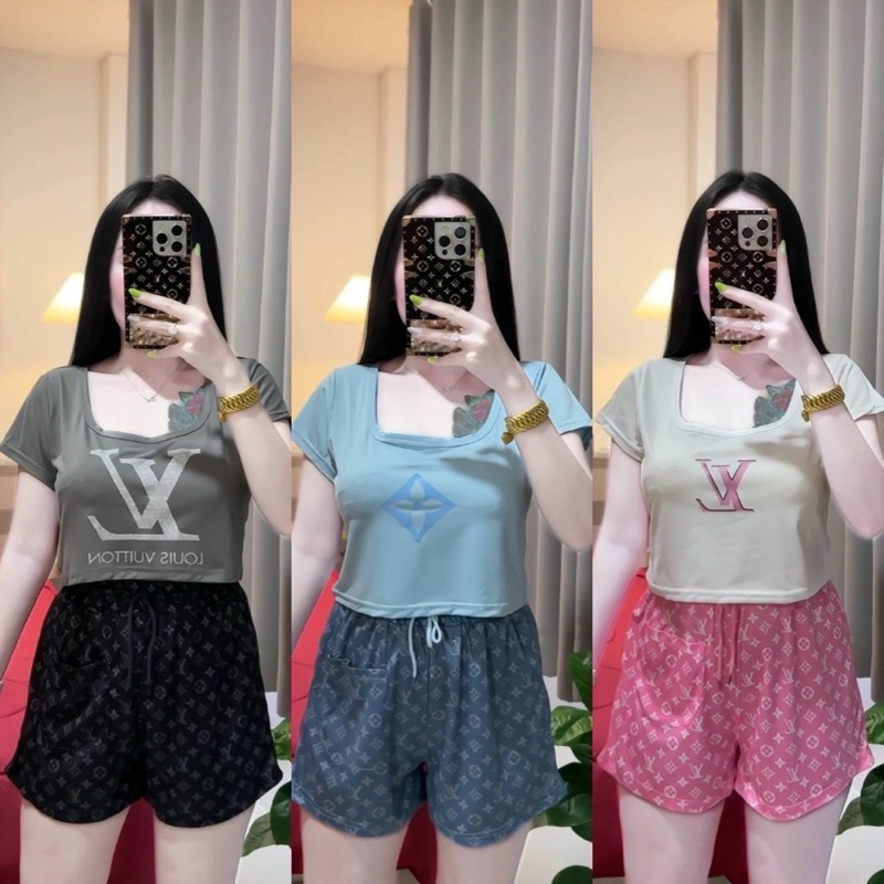 ชุดเซ็ท LV น่ารัก นางแบบใส่งานจริงค่ะ ชุดแฟชั่นสวยๆ