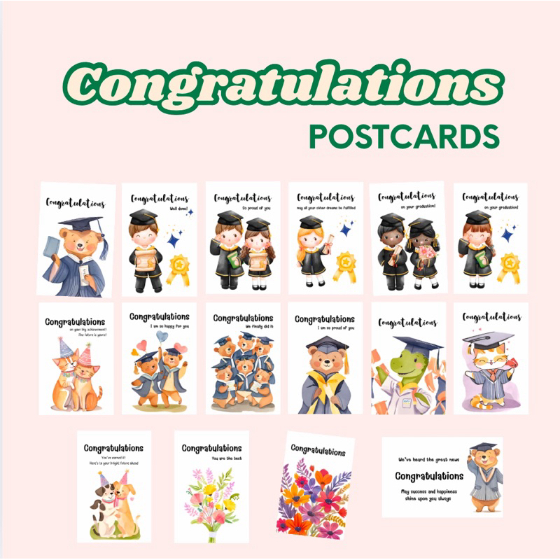 Congratulations Postcard by AMOUR