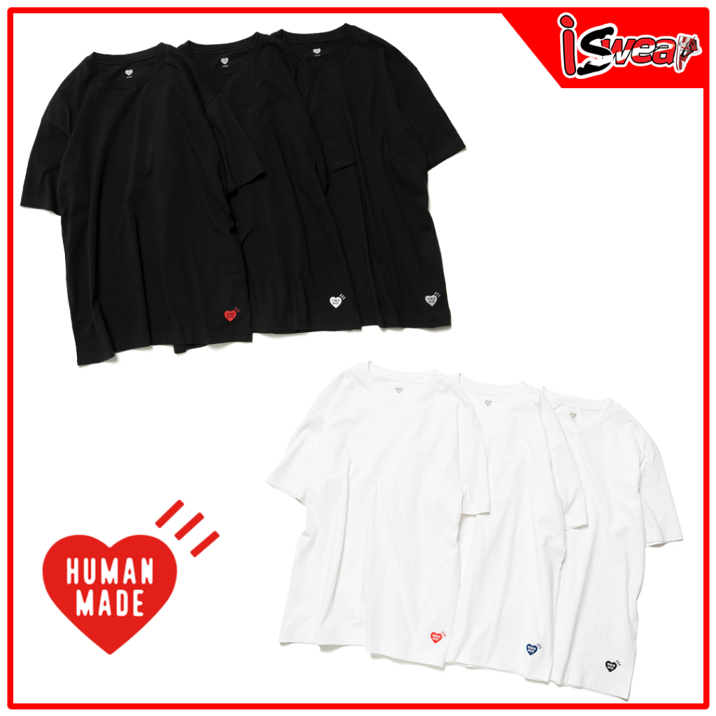 เสื้อยืด Human Made 3-PACK T-SHIRT (ขายแยก) ของแท้💯 พร้อมส่ง
