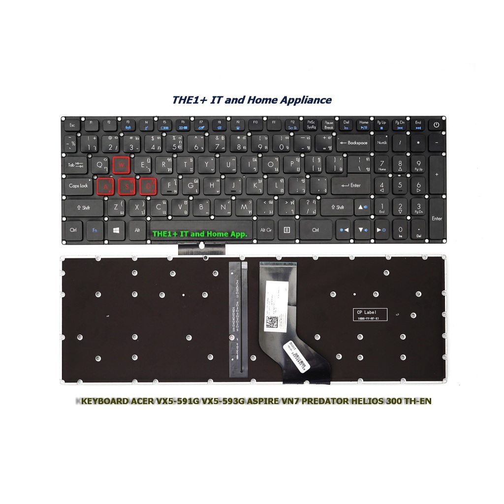 คีย์บอร์ดโน๊ตบุ๊ค KEYBOARD ACER VX5-591G VX5-593G ASPIRE VN7 PREDATOR HELIOS 300 TH-EN
