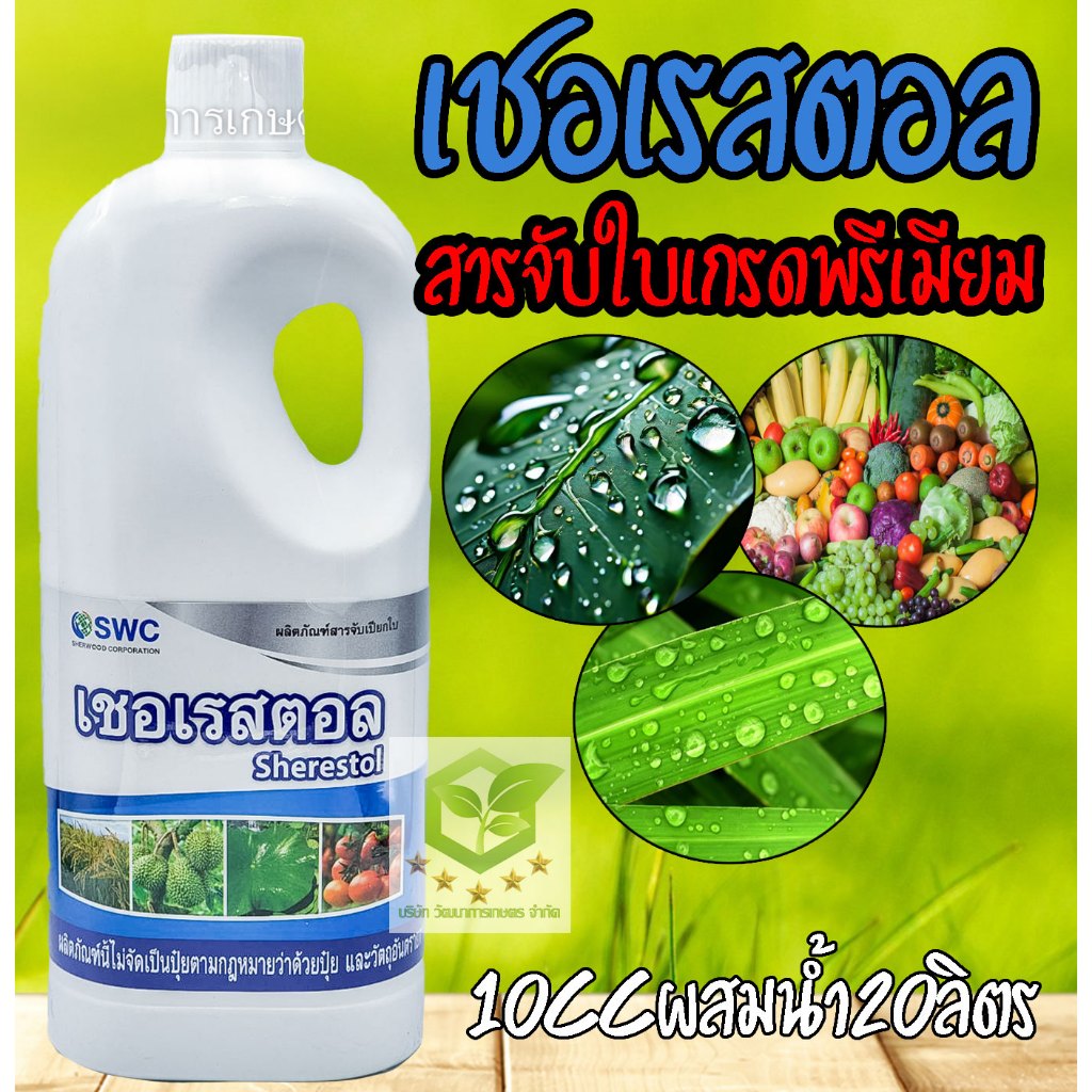 เชอเรสตอล 1ลิตร (สารจับใบลดแรงตึงผิว) ช่วยเกาะติด สารจับใบ แอ็ปซ่า
