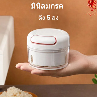 เครื่องสับกระเทียมความจุ170ML เครื่องปั่นพริกกระเทียม มือดึง…
