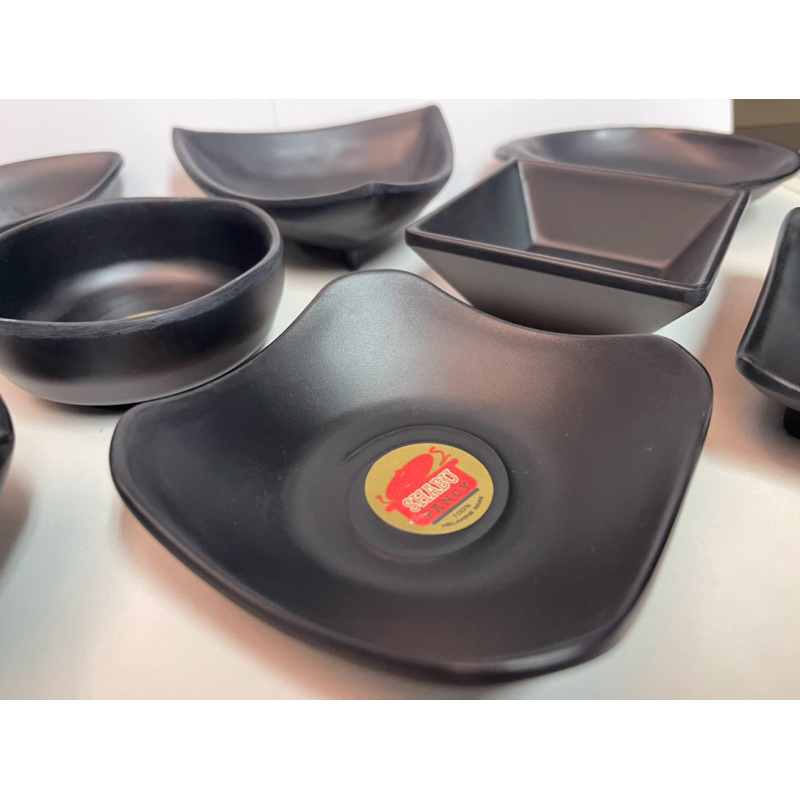 ถ้วยน้ำจิ้มถ้วยซอส เซรามิค ช้อนน้ำจิ้ม ใส่ค็อกเทล เมลามีนแท้ 100% เหมาะสำหรับใช้ในร้านอาหารญี่ปุ่น ชาบู หมูกระทะ - รูปที่ 2