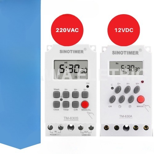 12V 24V Timer Switch รุ่น 220V กระแส 25A Timer ดิจิตอลตั้งเวลา อุปกรณ์ไฟฟ้า