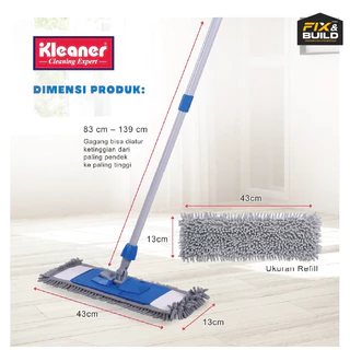 [ซื้อ 1 ฟรี 1 เฉพาะอะไหล่ม็อบ] ม็อบดันฝุ่น 40ซม GSA002 และ อะไหล่ม็อบ KLEANER