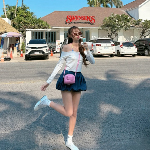 comiing.sn - กระโปรงยีนส์ทรงบอลลูน Jele skirt