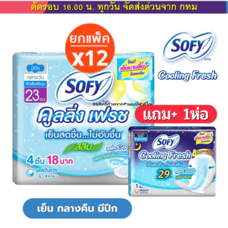 (ส่งด่วน⚡️ไม่มีวันหยุด) Sofy แพคโหล 12 ห่อ แถม 1 ห่อ สุดคุ้ม มีทั้งแบบกลางวัน กลางคืน และสูตรเย็น