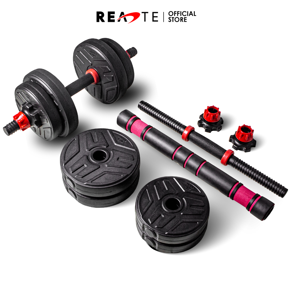 READTE ชุดดัมเบลบาร์เบล 10 KG. ปรับน้ำหนักได้ ADJUSTABLE DUMBBELL BARBELL