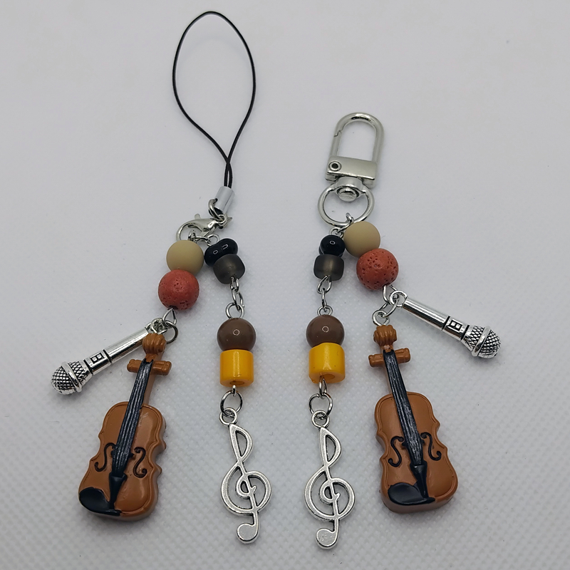 ห้อยโทรศัพท์/พวงกุญแจ รูปไวโอลิน - Violin Phone Charm / Keychain