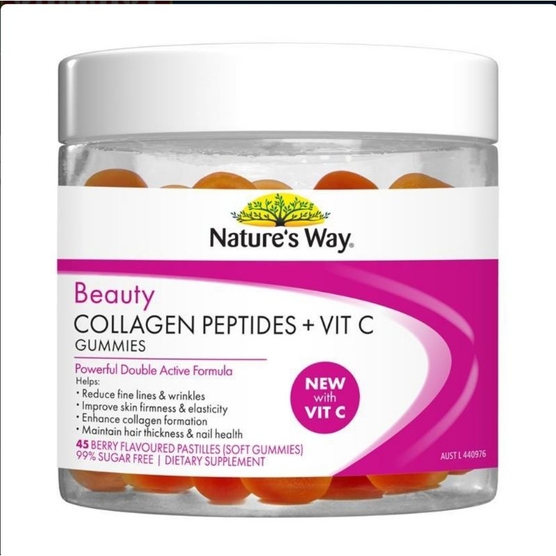 เยลลี่ คอลลาเจน Nature's Way Beauty Collagen Gummies ขนาด 45เม็ด  Beauty Collagen Peptides + Vit C 4
