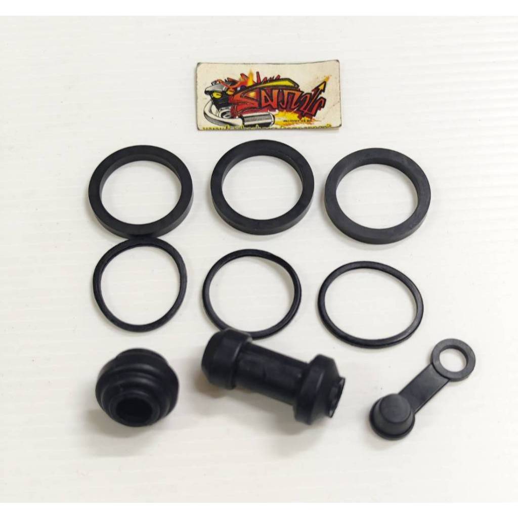 โอริงปั้มดิส หน้า ล่าง +ยางกันฝุ่นคาลิปเปอร์ PCX150-2018-20/PCX160-2021-22(รุ่นดั้มหลัง) เดิม เทียม(1ชุด9ชิ้น)