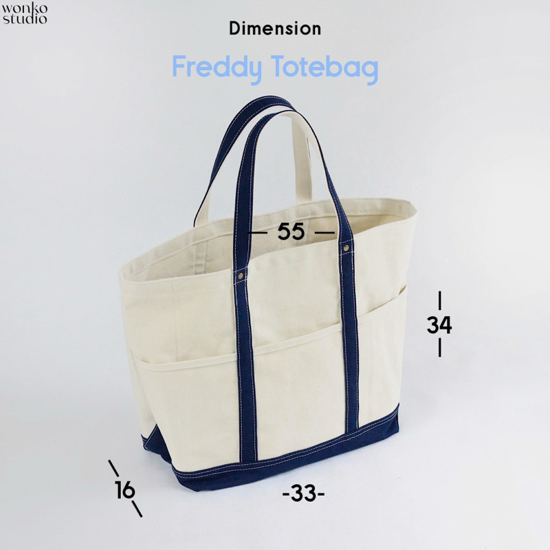 Freddy 3pocket Totebag | wonko | กระเป๋าผ้าแคนวาส